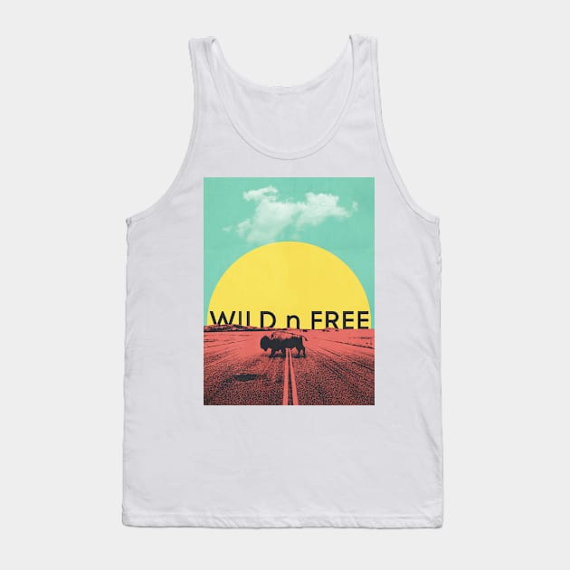 Wild Bison Roaming Graphic Art Tank Top by boholoc0